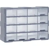 vidaXL Multi-Schubladen-Organizer 16 Schubladen 52x16x37 cm