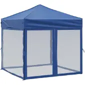 vidaXL Partyzelt Faltbar mit Seitenwänden Blau 2x2 m