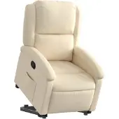 vidaXL Relaxsessel mit Aufstehhilfe Creme Stoff
