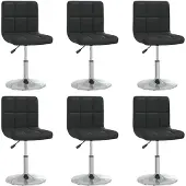 vidaXL Esszimmerstühle 6 Stk. Schwarz Kunstleder