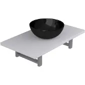 vidaXL 2-tlg. Badmöbel-Set Keramik Weiß