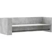 vidaXL Wandregal Betongrau 100x35x30,5 cm Holzwerkstoff