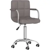 vidaXL Esszimmerstuhl Drehbar Taupe Stoff