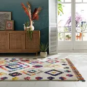 Flair Rugs Farbenfroher Teppich - Monero Bohemia Bunt 80x150 cm