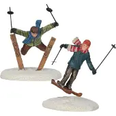 Edelman Weihnachtsfigur Zwei Skispringer 6x5x10 cm