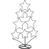 Edelman Dekoration Weihnachtsbaum schwarz l36xb16xh58 cm (zwart)