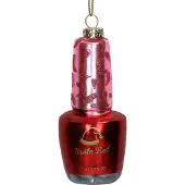 HD Collection Ornament Nagellack Glas Rot 10.1cm (rood)