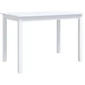 vidaXL Esstisch Weiß 114x71x75 cm Massivholz Gummibaum