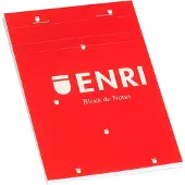 Enri Schein Notizblock Rot A6 80 Seiten (10 Stück)