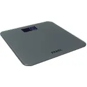 Perel GRAY Digital Sclae Elektronische Personenwaage, max. 180 kg Tragkraft, LCD-Infodisplay, Speicherfunktion, automatische Personenerkennung