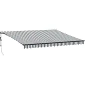 vidaXL Markise Automatisch mit LEDs Anthrazit & Weiß 450x300 cm