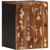 vidaXL Bad-Wandschrank 38x33x48 cm Altholz Massiv