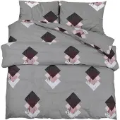 vidaXL Bettwäsche-Set Grau 260x220 cm Baumwolle