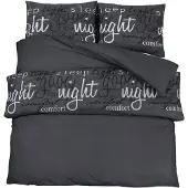 vidaXL Bettwäsche-Set Schwarz 220x240 cm Baumwolle