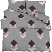 vidaXL Bettwäsche-Set Grau 200x200 cm Baumwolle