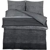 vidaXL Bettwäsche-Set Dunkelgrau 200x200 cm Baumwolle