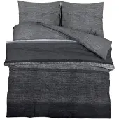vidaXL Bettwäsche-Set Dunkelgrau 220x240 cm Baumwolle