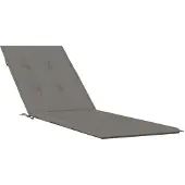 vidaXL Liegestuhl-Auflage Melange Dunkelgrau (75+105) x 50 x 4 cm Stoff