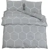 vidaXL Bettwäsche-Set Grau 220x240 cm Baumwolle