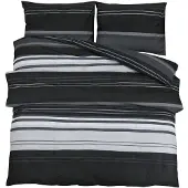 vidaXL Bettwäsche-Set Schwarz und Weiß 200x220 cm Baumwolle