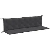 vidaXL Gartenbank-Auflagen 2 Stk. Melange Anthrazit 200x50x7 cm Stoff