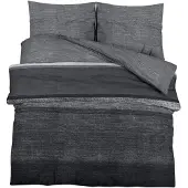 vidaXL Bettwäsche-Set Dunkelgrau 200x200 cm Baumwolle