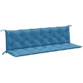 vidaXL Gartenbank-Auflagen 2 Stk. Melange Blau 200x50x7 cm Stoff