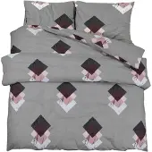 vidaXL Bettwäsche-Set Grau 200x200 cm Baumwolle