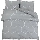 vidaXL Bettwäsche-Set Grau 200x200 cm Baumwolle