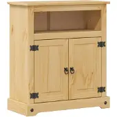 vidaXL Badschrank Corona 70x33x80 cm Massivholz Kiefer