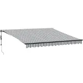 vidaXL Markise Automatisch mit LEDs Anthrazit & Weiß 400x300 cm