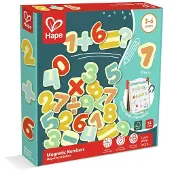 Hape Magnetische Zahlen – 54-teiliger Zahlensatz mit Rechenzeichen, Bunte Holz-M