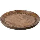 Kitchen Goods & More Holz-Teller Ø28cm – Rustikaler Servierteller