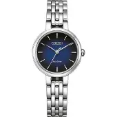 Citizen EM0990-81L Eco-Drive Damenuhr L Stahl/Blau