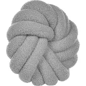 Beliani Boucle Knoten Kissen Grau 31 x 31 cm AKOLA