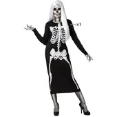 Atosa Skeleton Damenkostüm