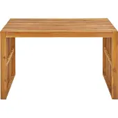 Beliani Gartentisch Hellbraun Akazienholz Rechteckig 120x70 cm für 4 Personen Rustikal Outdoor Terrasse Außenbereich Garten Ausstattung Holztisch