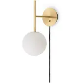 Audo Copenhagen Wandlampe TR Bulb Suspended messing, dim. - , TR Bulb Suspended, dimmbar, Gold / Messing, für Wohnzimmer, Messing