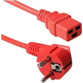 ACT Powercord mains connector CEE7/7 male (angled)