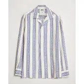 OAS Hemd Havana Viscose Long Sleeve Cream / Blue-S