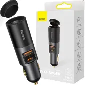 Baseus Share Together Fast Charge Car Charger with Cigarette Lighter Expansion Port, USB + USB-C 120