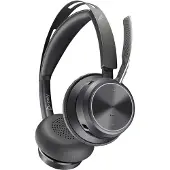 Poly Voyager Focus 2 On-Ear Headset Stereo kabellos Bluetooth Ladestation