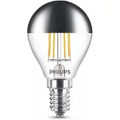 Philips Filament-Kerzenlampe, P45 E14, Kopfspiegel, 35 W, 4 W, 35 W, E14, 397 lm, 15000 h, Warmweiß