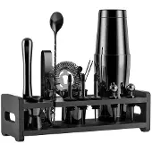 Barlife Cocktailshaker-set Mit 23 Teilen Und Ständer Gunmetal