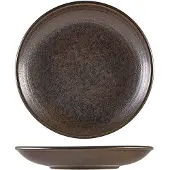 Genware Cinder Schwarz Tiefer Coupe Teller 25cm Terra