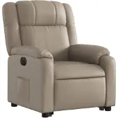 vidaXL Relaxsessel mit Aufstehhilfe Elektrisch Cappuccino Kunstleder