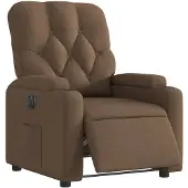 vidaXL Relaxsessel Elektrisch Braun Stoff