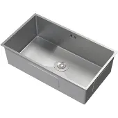 ML-Design Küchenspüle mit Ab- und Überlaufgarnitur, Silber, aus Edelstahl