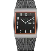 Bering Herren Armbanduhr 52033-379 Funk Edelstahl Milanaiseband grau