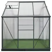 Westmann Aluminium Gewächshaus Flora 66 Anthrazit 192x192x202 cm